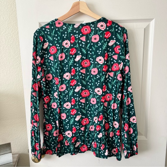 🌼 $5 Matilda Jane Yesteryear Poppy Flower Long Sleeve Button Down Blouse Sz M - Picture 9 of 11